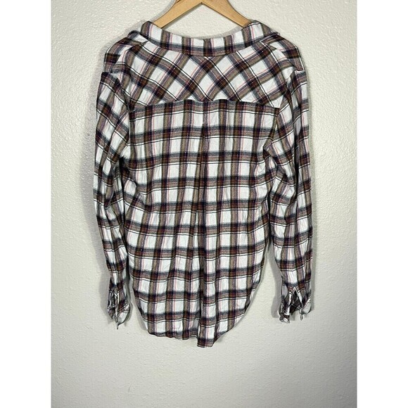 Anthropologie Cloth Stone Plaid Button Up Shirt Women XS - Picture 2 of 7
